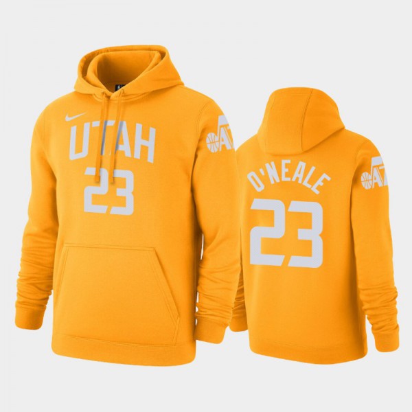 Royce O'Neale Utah Jazz #23 Men's City Pullover Hoodie - Gold