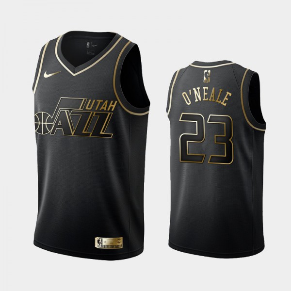 Royce O'Neale Utah Jazz #23 Men's Golden Edition Golden Logo Jersey - Black